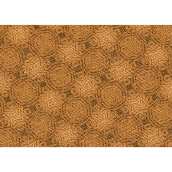 Ahgly Company Machine Washable Indoor Rectangle Transitional Mahogany Brown Area Rugs, 3' x 5'