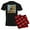 With Red Plaid Pant, variant on CafePress - Kittensunflr11 Pajamas - Men's Dark Loose Fit Cotton Pajama Set