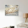thumbnail image 2 of Studio Holiday and Seasonal Wall Art Canvas Prints 'Merry & Bright' Christmas Home Décor, Gray, Gold, 2 of 4