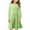 Girls Dresses Green, variant on Dresses for Teens Long Sleeve Size 4-14 Toddlers Girls Casual Solid Color Crewneck Pleated A-Line Going Out Hiking Fall Midi Dress