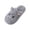 Gray, variant on Cute Cat Slippers for Women Men Animal Fuzzy Plush Closed Toe House Slippers Soft Fluffy Warm Cozy Indoor Bedroom Shoes