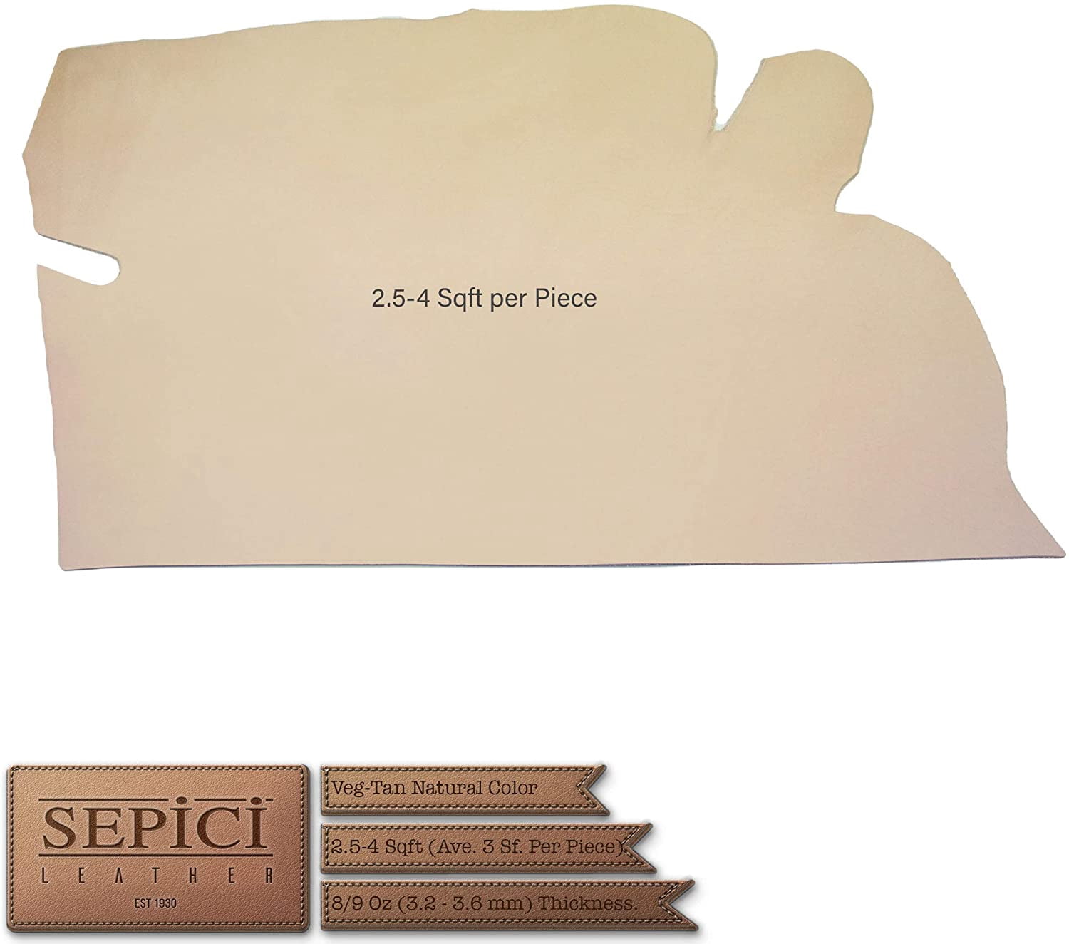 Full Grain Veg Tan Single & Double Shoulder's (Craftsman Grade) by Sepici (2.5-4 ft -Single Shoulder)