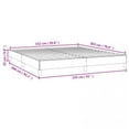 thumbnail image 3 of vidaXL Queen Bed Frame, Fabric Upholstered Platform Bed Frame, Light Gray, No Mattress, 3 of 7