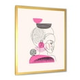 thumbnail image 2 of Designart 'One Line Portrait of Afro American Women V' Modern Framed Art Print, 2 of 4