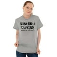 thumbnail image 3 of Shine Like Diamond Sparkle Unique Women's Graphic T Shirt Tees Brisco Brands L, 3 of 5