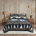 thumbnail image 1 of 3 Pcs Cabin Lodge Rustic Country Bear Quilt Bedspread Set Me504, 1 of 7