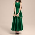 thumbnail image 5 of Bwiyojiz Tailles Mode 110-160 Robe de Performance Confortable Unie pour Filles Sans Manches à Col Rond Jupe Longue pour Enfants, Vert, 5 of 5