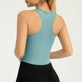 thumbnail image 5 of UYISJ Workout Tank Tops for Women Racerback Tank tops Seamless Gym Tops Sleeveless Athletic Yoga Running Shirts Mint Green M, 5 of 6