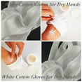 White 100 Cotton Gloves for Eczema Small Bulk 12 Pairs,Thin Dry Hand
