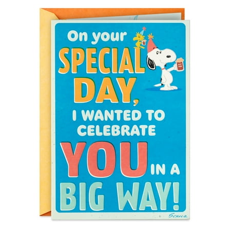 Hallmark Peanuts Funny Birthday Card (Snoopy and Woodstock Burpday Banner)