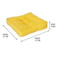 thumbnail image 2 of Kabnic 18" Seat Cushion Square Solid Color Outdoor Cushions | Thicken Chair Cushion Pad Floor Pillows for Dining Chair Sofa Patio Office Desk Chair Cushion Yellow, 2 of 9