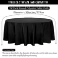 thumbnail image 2 of Mantel redondo Fivenl de poliéster negro de 229 cm (paquete de 12), 2 of 7