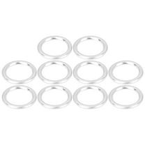 10pcs Durable M14 Silver Tone Oil Drain Plug Gaskets Replacement for Audi N-013-815-7