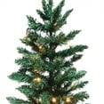 thumbnail image 4 of Resenkos 6.5ft Flocking Tied Light Christmas Tree, Green, 4 of 10