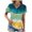 Multi 07, variant on Fesfesfes Womens T Shirts Short Sleeve Women's V-Neck Fashion Casual Short Sleeve Spring And Summer Top Womens Summer Tops M(US:6)
