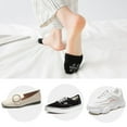 thumbnail image 3 of Half Socks for Women 5 Pairs Seamless Toe Sock Cotton Liner Socks Black No Show Low Cut Socks for Girls, 3 of 8