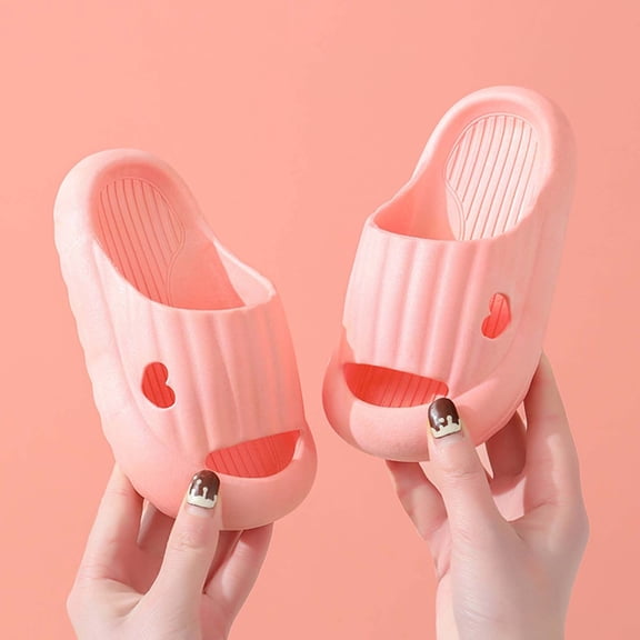 GERsome Kid Boy Girls Cute Non Slip Slides Sandals Summer Unisex Child Quick Drying Open Toe Slippers Light Comfy House Shoes