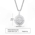 thumbnail image 3 of Men's Compass Pendant Necklace, Stylish Choker Chain for Casual or Holiday Wear, Perfect Jewelry Gift for Boys, 3 of 5