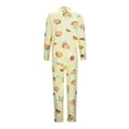 thumbnail image 4 of Christmas pajamas Women's Casual Lapel Button Print Long Sleeved Pajama Pants Two Piece Set, 4 of 7