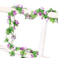thumbnail image 2 of stanreset 2Pcs Artficial Rose Rattan Hanging Vine Fake Plant Home Wedding Party Decor purple 1Set, 2 of 6