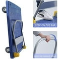 thumbnail image 5 of YSSOA Platform Truck with 440lb Weight Capacity and 360 Degree Swivel Wheels, Foldable Push Hand Cart for Loading and Storage, Blue, 5 of 8