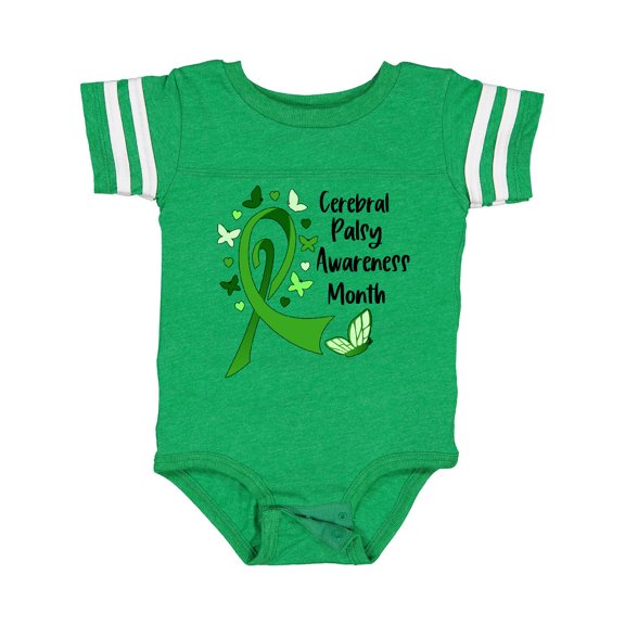 Inktastic Cerebral Palsy Awareness Month Butterflies Boys or Girls Baby Bodysuit