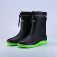 thumbnail image 3 of NOKIO Men'S Casual Outdoor Waterproof Ankle Rain Boots Water-Resistant Ankle Boots For Men Low Heeled Round Boots Rain Women Buckle Shoe Toe Middle Women's Boots, 3 of 4