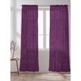 thumbnail image 2 of Sheer Curtains 84 Inches Long 2 Panels Set for Living Room, Purple Burlap Texture Semi Sheer Curtains for Windows, Farmhouse Vintage Purple Voile Window Treatments Rod Pocket Curtain, 2 of 7