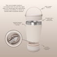 thumbnail image 3 of Cook with Color Insulated Ice Cream Holder or Soup Container with Toppings Compartment and Spoon, Taupe, Made for Portable Food Storage, 3 of 11