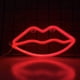 thumbnail image 4 of Letreros de neón con luz LED de labios para decoración de pared, lámpara de labios alimentada por batería o USB para el hogar, bar, fiesta, Navidad, boda, 4 of 8