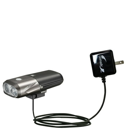 Gomadic Intelligent Compact AC Home Wall Charger suitable for the Cateye Volt 1200 HL-EL1000RC - High output power with a convenient, foldable plug de