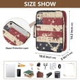 thumbnail image 3 of Haosy Accordion File Organizer Zipper Binder 500 Sheet 6-Tab Expanding File Folder Multi-Pocket 1.2 Inch 3 Ring American Flag and Animals, 3 of 7