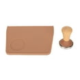 thumbnail image 3 of 2Pcs Coffee Tamp Mat Integrated Silicone Coffee 90 Degree Corner Tampering Mat with Tamper Brown Dia 58mm, 3 of 12
