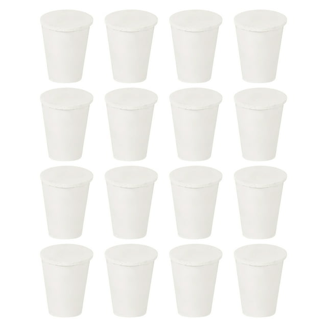 Uxcell 32Pack Solid Rubber Stoppers, White 000# Tapered Lab Plugs Lab Seal Tube Stopper Plug, 13x8x17mm