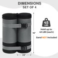 thumbnail image 3 of INTER HUT 4 PCS 180 lbs Extra Large Weight Bags for Pop up Canopy, 600D Heavy Duty Leg Weights Sand Bags, Gray, 3 of 8