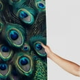 thumbnail image 3 of Awypu Cute Pretty Animal Green Peacock Feather Waterproof Shower Curtain, Durable and Washable, Multiple Sizes Available White, 3 of 7