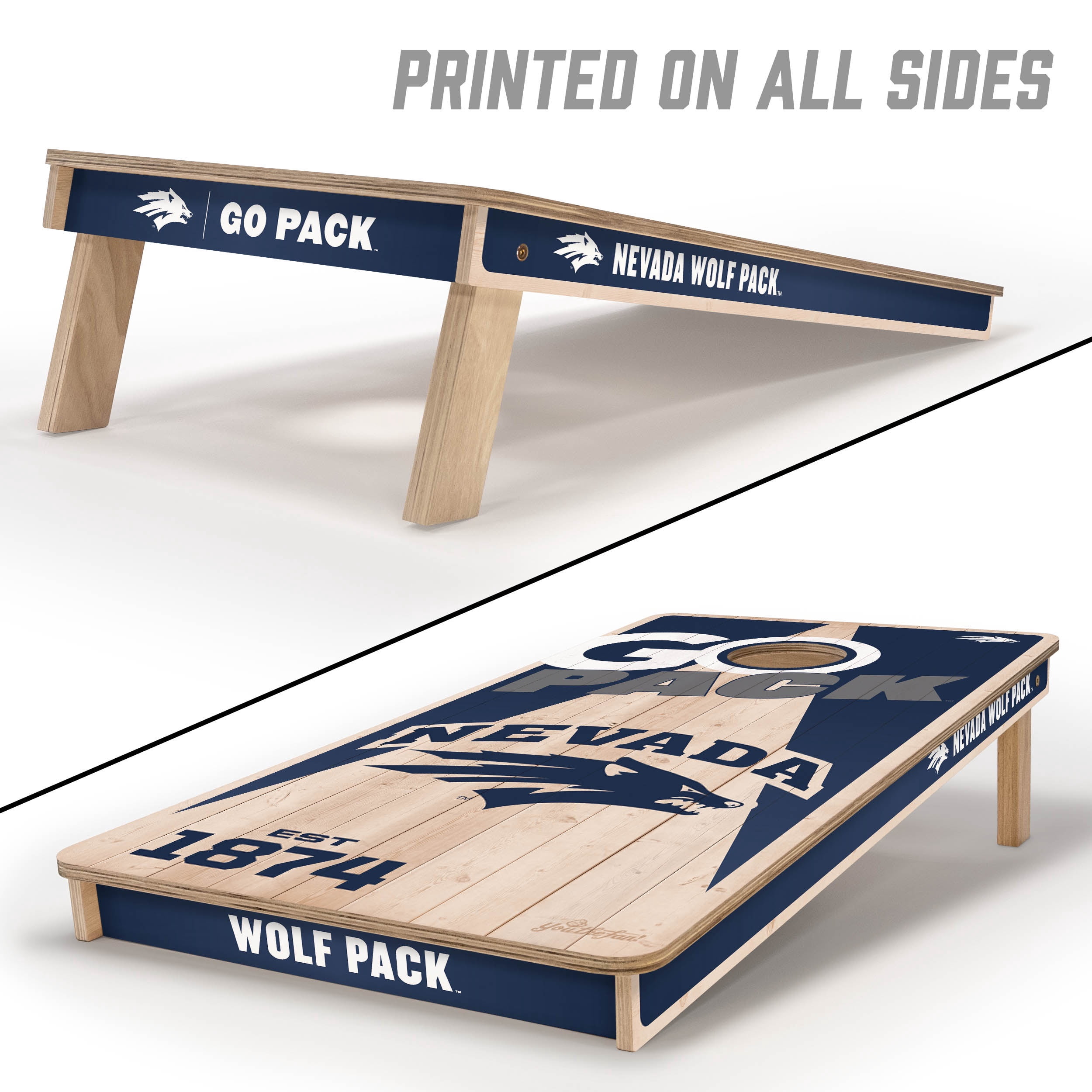 YouTheFan NCAA Nevada Wolf Pack 2' x 4' Cornhole Game No Bags