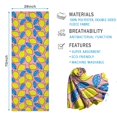 thumbnail image 2 of Yellow Lemon Fruit Leaves Pink Pattern Hot Yoga Mat Towel Non Slip for Hot Yoga - Quick-Drying Yoga Mat Cover with 4 Corner Pockets with Travel Bag - Hot Yoga Towel Non Slip 74"x26", 2 of 6