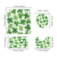 thumbnail image 3 of FastXmas 4 Pc St. Patrick's Day Holiday Decoration Toilet Set,Shamrock Spring Bathroom Set, Shower Curtain Toilet Seat and 2 Floor Mat for Bathroom ornament, Dry And Wet Separation Shower Curtain, 3 of 6