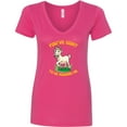 thumbnail image 3 of Inktastic Funny Goat Kid Joke Women's V-Neck T-Shirt, 3 of 5