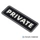 thumbnail image 3 of Uxcell Señal Privada para Puerta 9"x3" Etiqueta Adhesiva de Privacidad Instalación Fácil Color Negro, 3 of 7