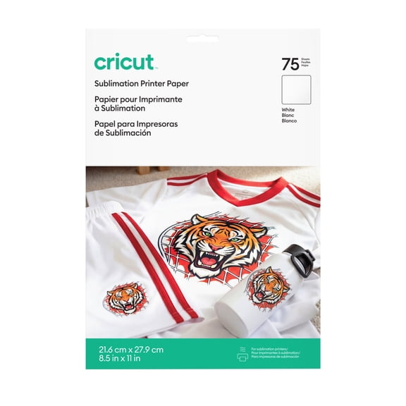 Cricut® Sublimation Printer Paper Sheets, 8.5 x 11 (75 Count), White