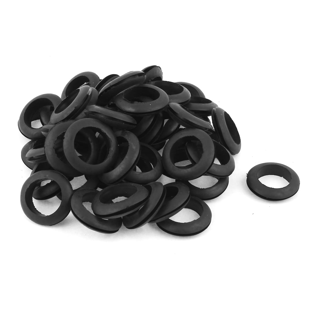 25mm Dia Double Sides Rubber Wire Grommets Gasket Ring Cable Protector