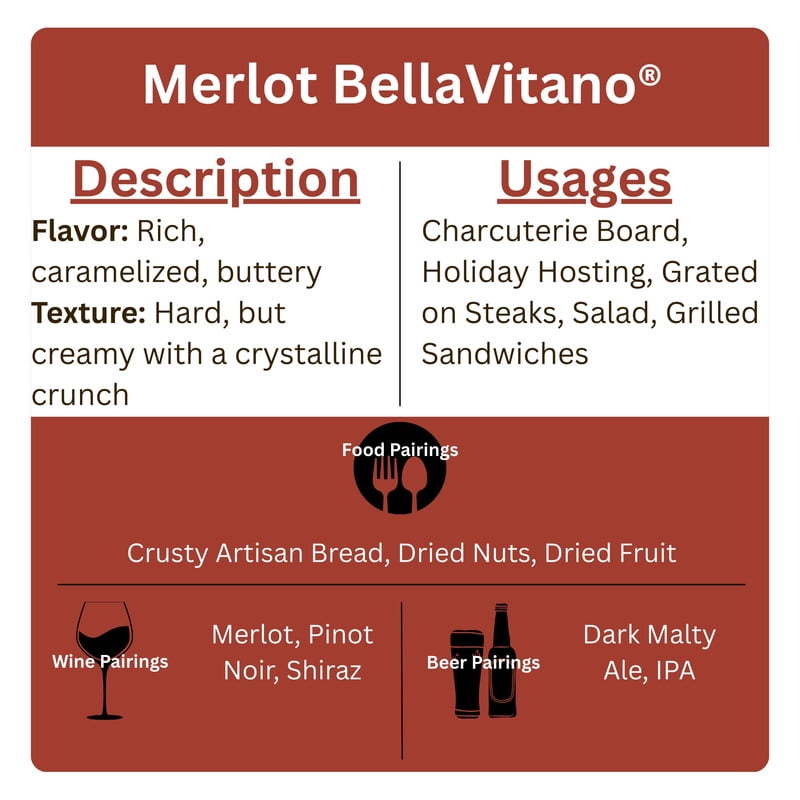 Sartori Merlot BellaVitano Cheese Cubes, Specialty Cheese, Aged Cheese, Fruity, Savory, Wine Soaked Cheese, Refrigerated