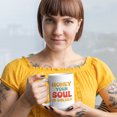 thumbnail image 2 of Honey Your Soul Is Golden Quote, Groovy Text, White 15oz Ceramic Mug, 2 of 5