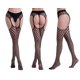 thumbnail image 1 of Lencería sexy para mujer de una pieza tirantes huecos jacquard pantalones leggings pantimedias calcetines de red europeos y americanos 6073 negro talla única Zefei Wu 1327537359401, 1 of 1