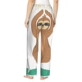 thumbnail image 3 of Picia Cute Sloth In Yoga Pose Tree Womens Soft Woven Cotton Elastic Waistband Sleep Pajama Pant Lounge Sleep Pant With Pockets And Drawstring-Large, 3 of 9