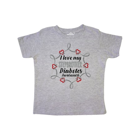 

Inktastic I Love My Stepbrother Diabetes Awareness Gift Toddler Boy or Toddler Girl T-Shirt