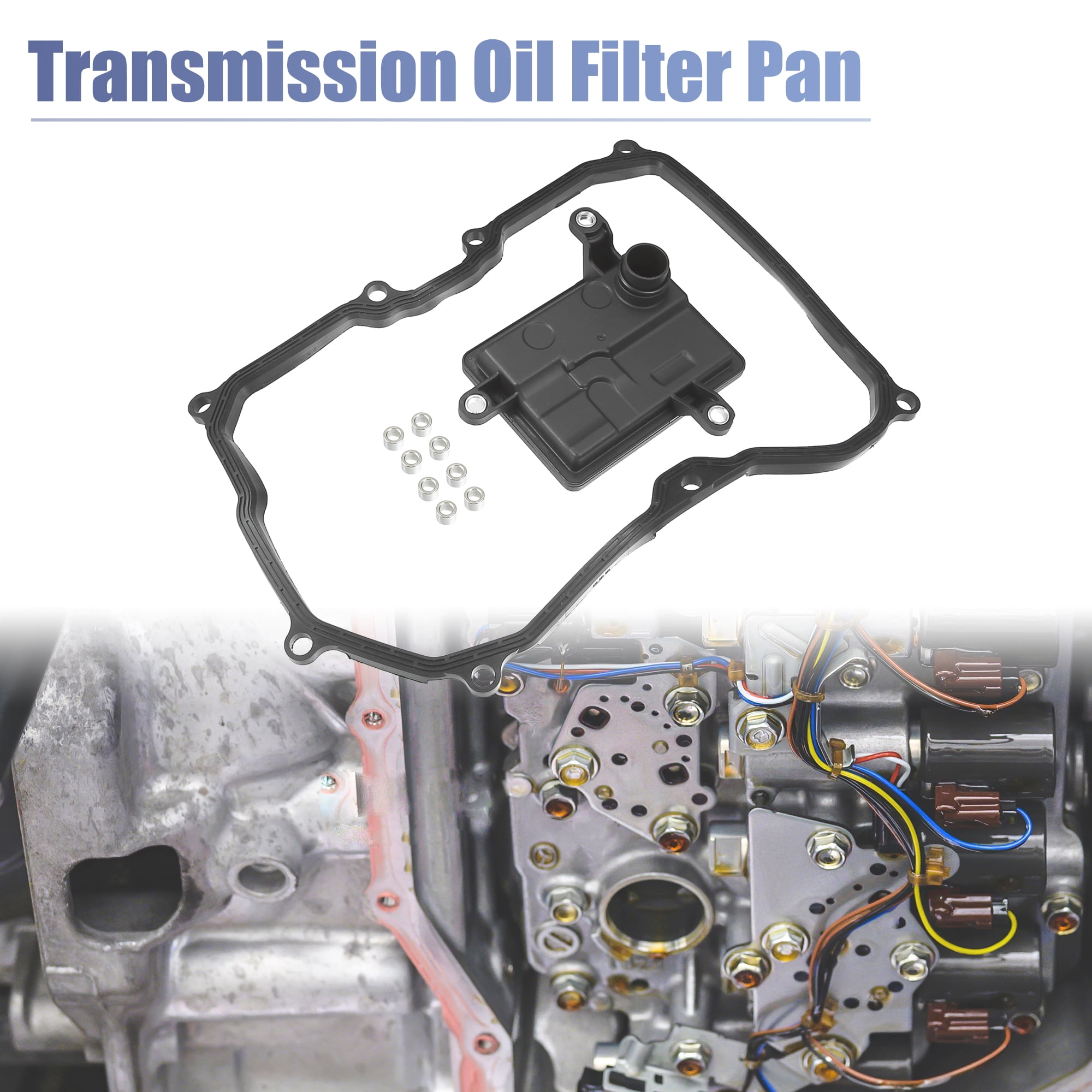 Unique Bargains 09G 325 429 D Transmission Filter Oil Pan Gasket Kit for VW Passat 2014-2017, Black