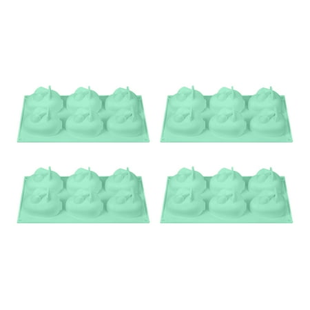 

WNNFDC Fun Toys Bake Easter Bunny Chocolate Cake Pudding Jellies In Silicone Molds green
